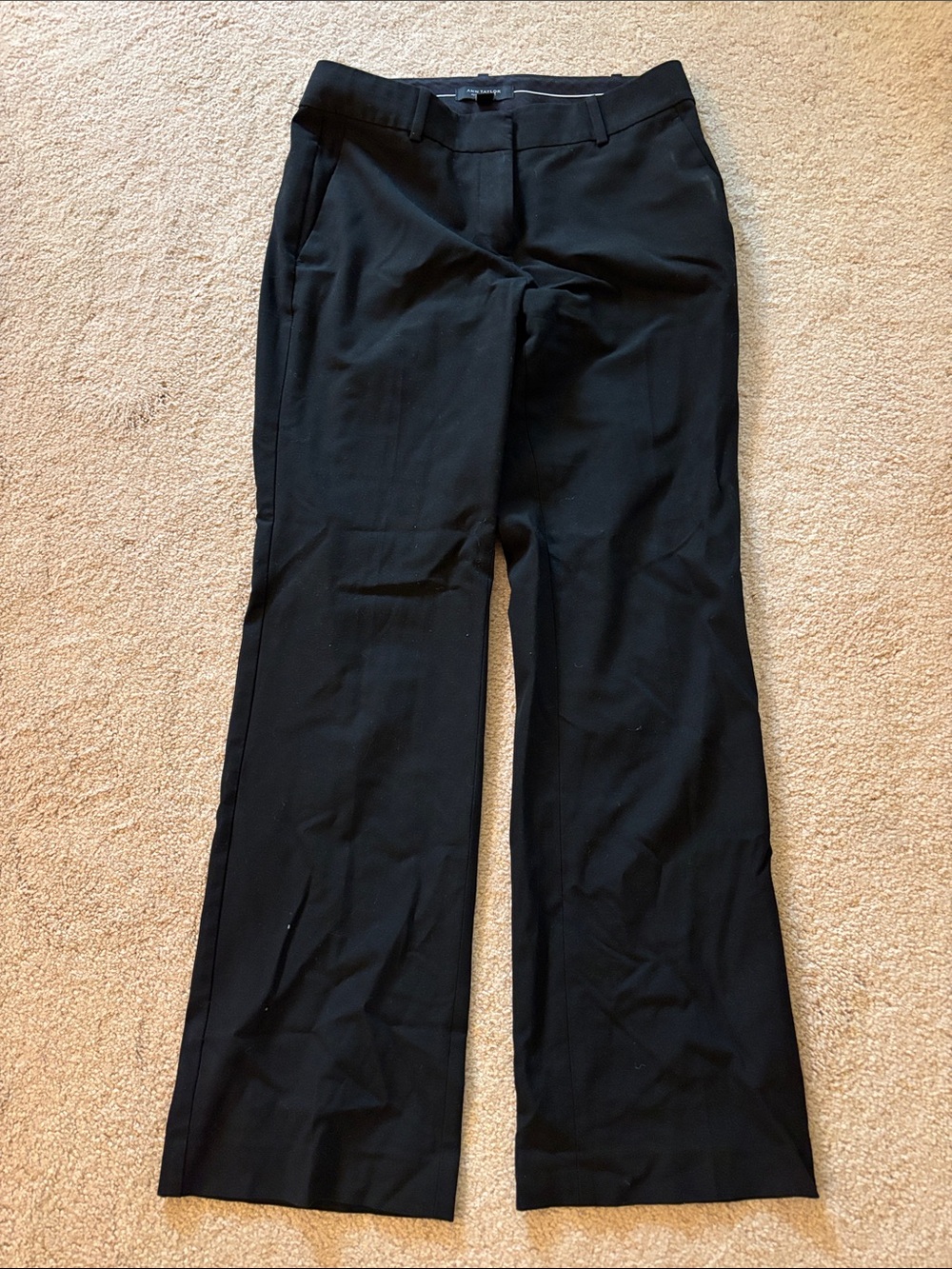 Ann Taylor Black Wide-Leg Dress Pants